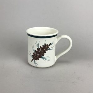 pine cone Maine pottery mug