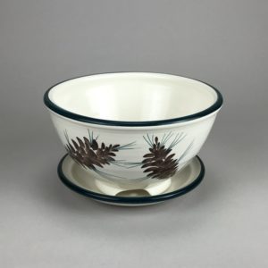 pine cone berry bowl Maine made pottery