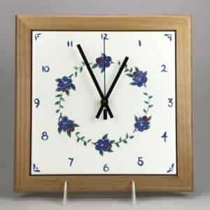 blueberry 9" x 9" framed clock