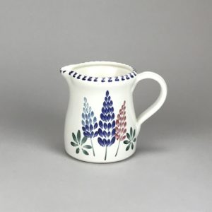 Lupine cream pitcher Maine made pottery