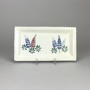 Lupine serving tray Maine made pottery