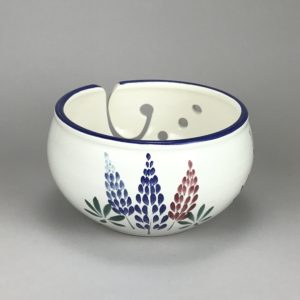 Lupine yarn bowl Maine made pottery