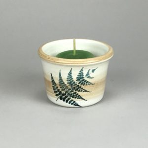 fern votive candle cup