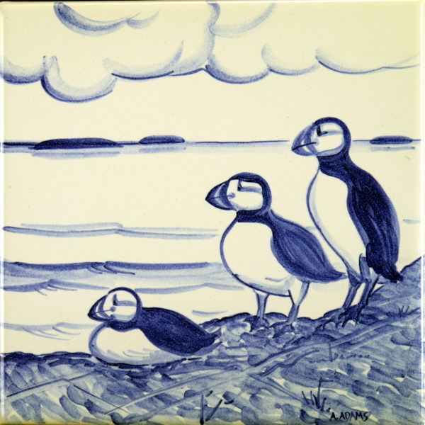 Puffins tile 8x8
