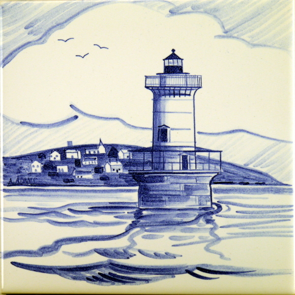 Lubec Channel Lighthouse tile 8x8