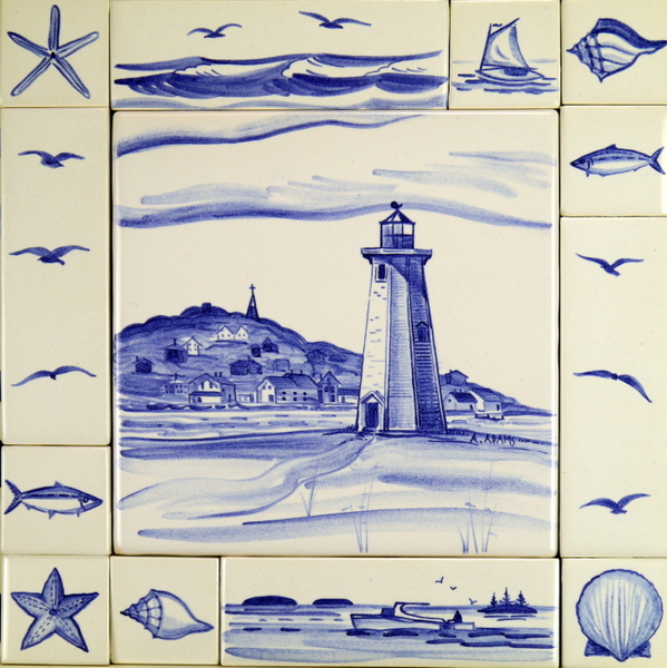 Mulholland Lighthouse tile composition