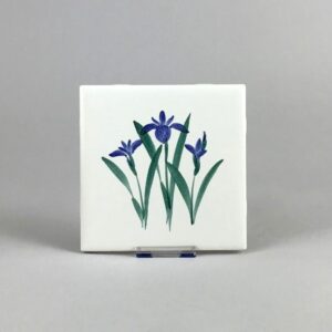 blue flag iris tile