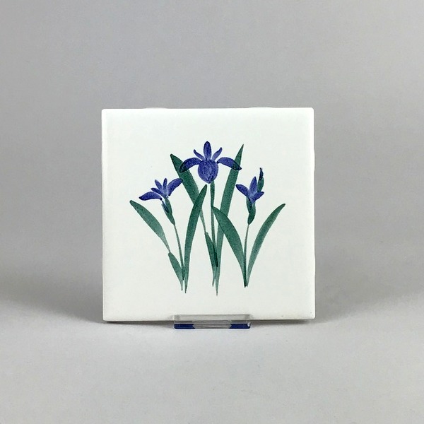 blue flag iris tile