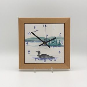 loon clock 7" framed